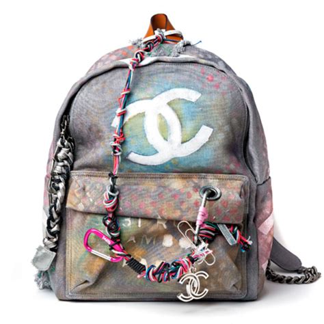 graffiti backpack chanel price|Chanel backpack canvas graffiti.